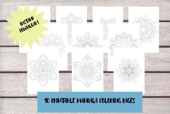 Download 10 Coloring Mandala Pages Vol 2 - Coloring mandala Collection