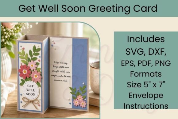 Download Get Well Soon Card SVG Template - Template Collection