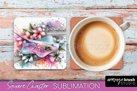 Download Sea Animals Beach Square Coaster Design - Coaster design Collection
