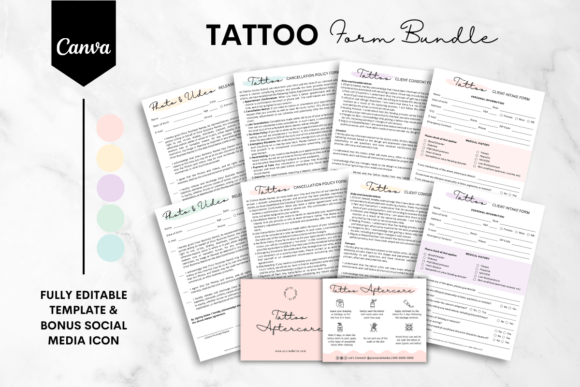 Download Tattoo Business Form Template Bundle 1 - Template Collection