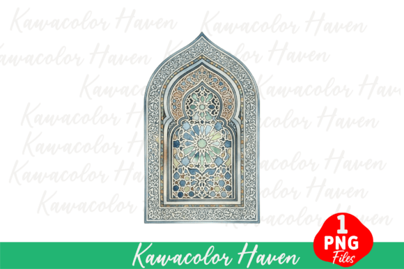 Download Watercolor Islamic Window Arabic Design - Islamic Collection