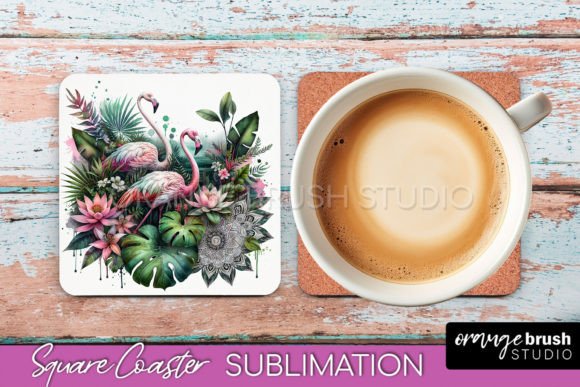 Download Tropical Animals Square Coaster Design - Coaster design Collection