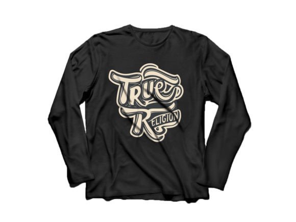 Download True Religion Typography T-Shirt Design - Premium Resources