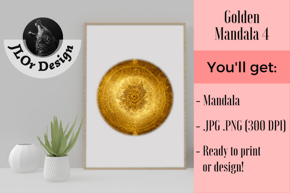 Download Golden Mandala Print Template - Template Collection